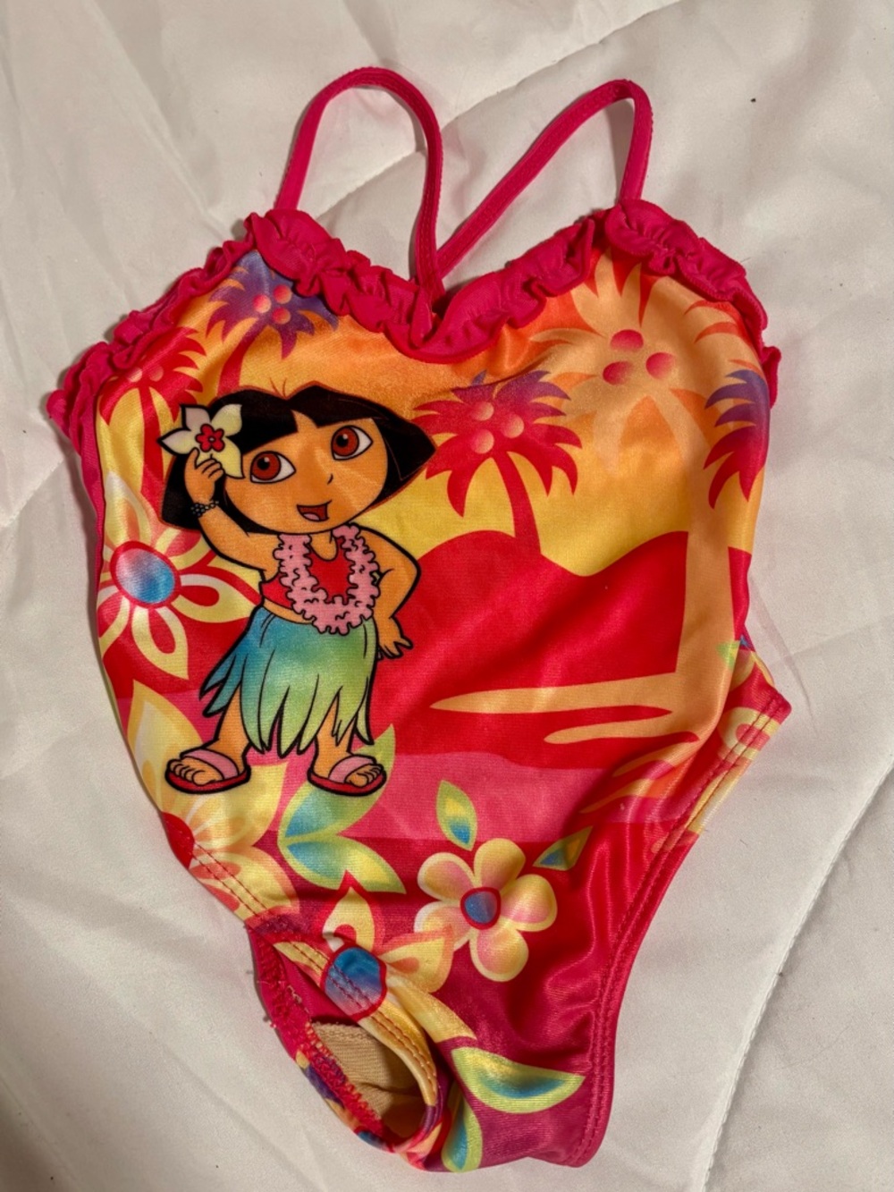 Nickelodeon Dora the Explorer Pink Tropical One-Piece Swimsuit 12 months